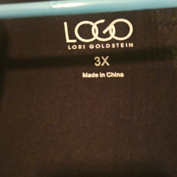 Lori Goldstein LOGO Black & Gray Ruffle Trim Cardigan – Women’s 3X - Picture 2 of 3